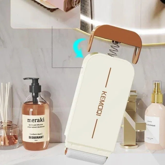 3-in-1 Smart Soap-Dispensing Cleaning Brush | Integrated Roller & Scraper with Spring Mechanism