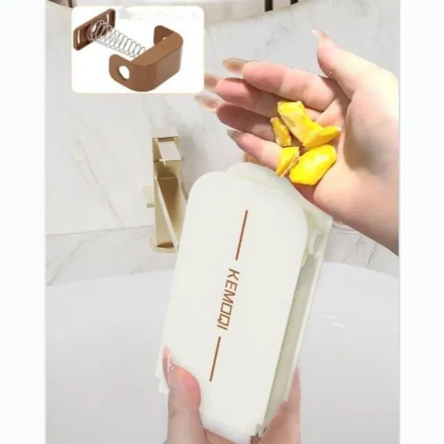 3-in-1 Smart Soap-Dispensing Cleaning Brush | Integrated Roller & Scraper with Spring Mechanism