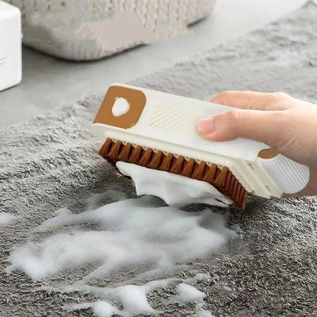3-in-1 Smart Soap-Dispensing Cleaning Brush | Integrated Roller & Scraper with Spring Mechanism